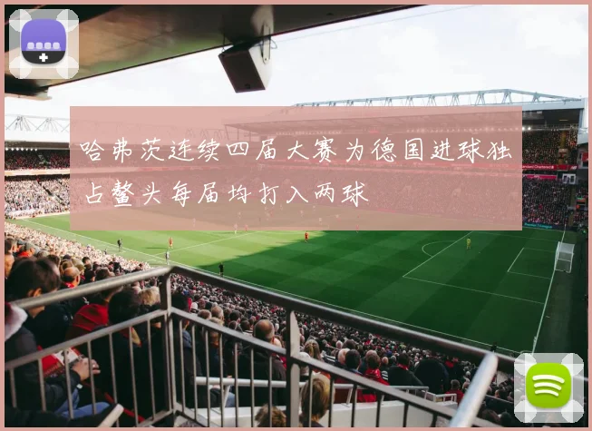 哈弗茨连续四届大赛为德国进球独占鳌头每届均打入两球